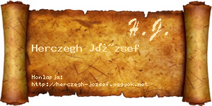 Herczegh József névjegykártya